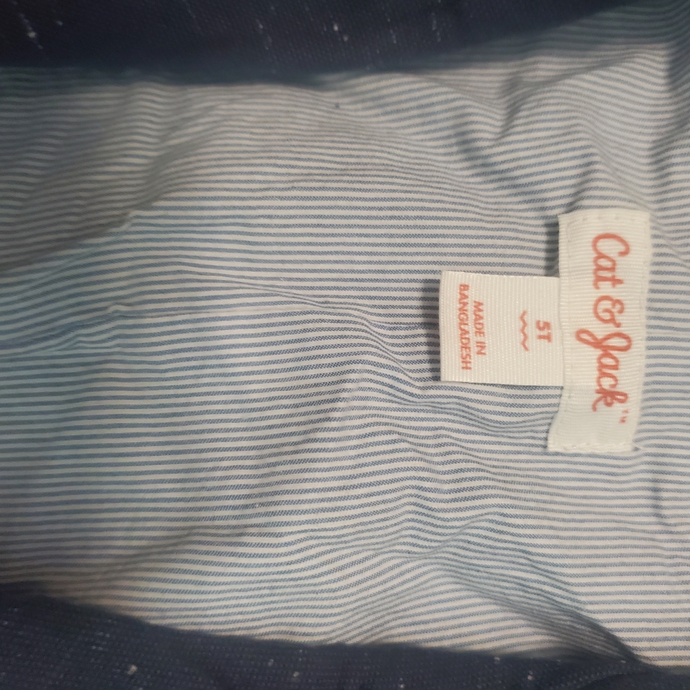 Cat & Jack Toddler Blue Striped Matching Shorts Set-